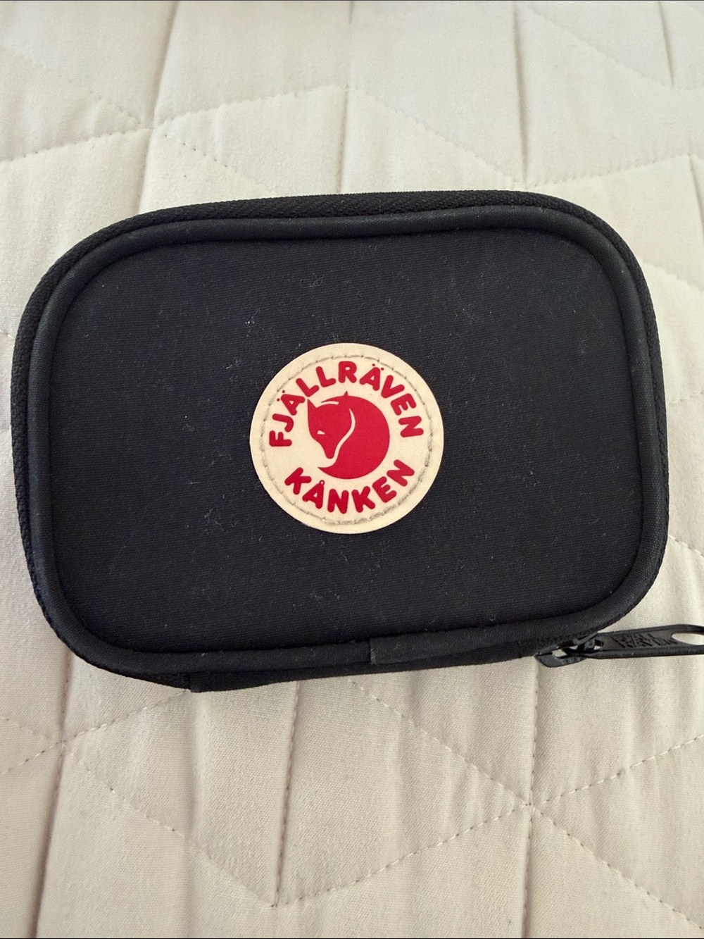 Fjallraven Kanken Black Pouch with Red Logo